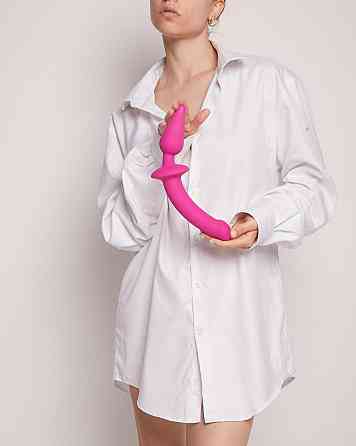 Анальная пробка с дилдо 2в1 Strap-On-Me SWITCH PLUG-IN DILDO Fuchsia L, диаметр 4,5/3,4 см Sex Aura Киев