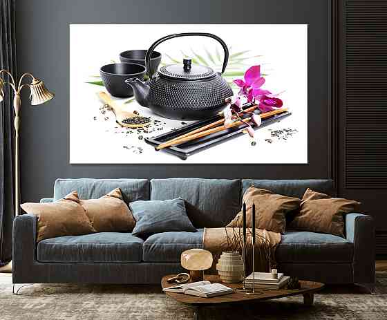 Картина холст в гостиную / спальню  Чайний сюжет   MLP_127 70x140 см Киев