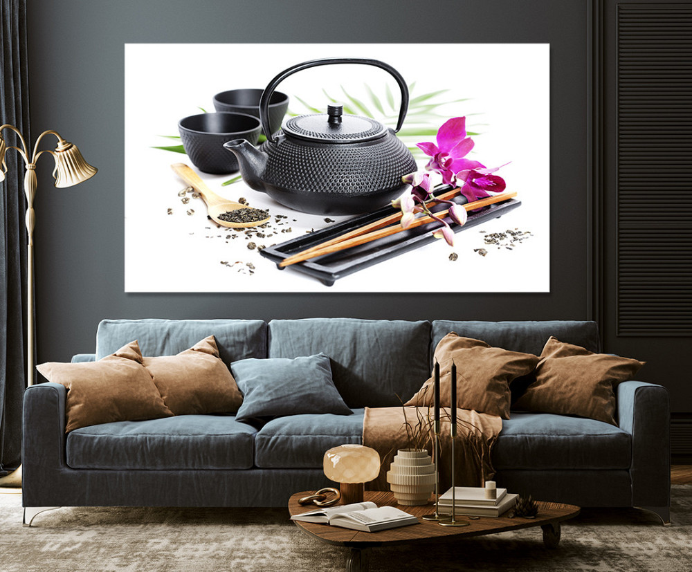 Картина холст в гостиную / спальню  Чайний сюжет   MLP_127 70x140 см Киев - изображение 3