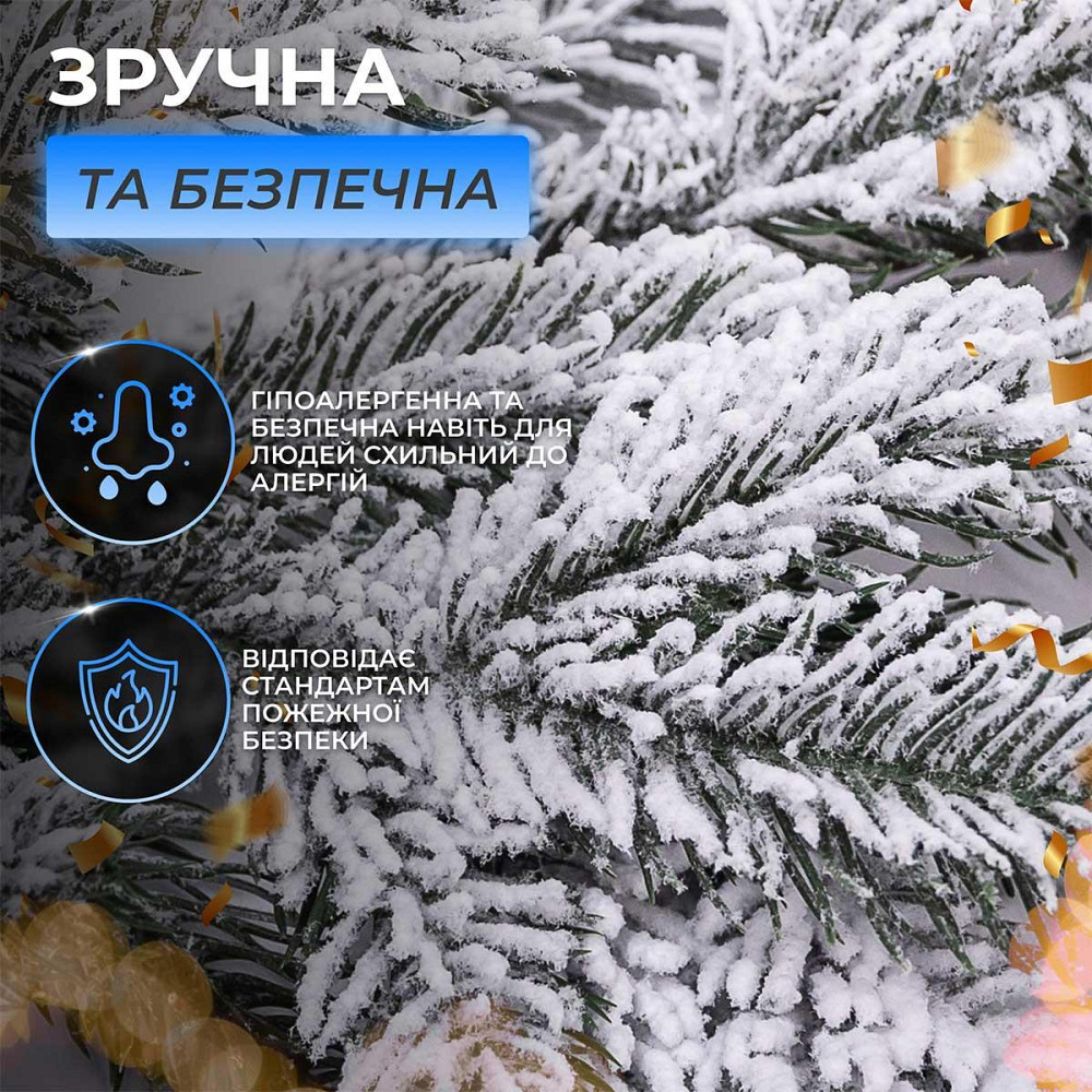 Засніжена хвойна гирлянда 2 м Київ - фото 6