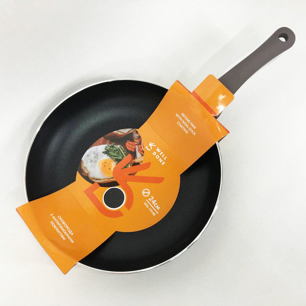 Алюмінієва сковорідка з антипригарним покриттям WELL, Топ сковорідок з антипригарним покриттям HB-55 Львів - фото 14