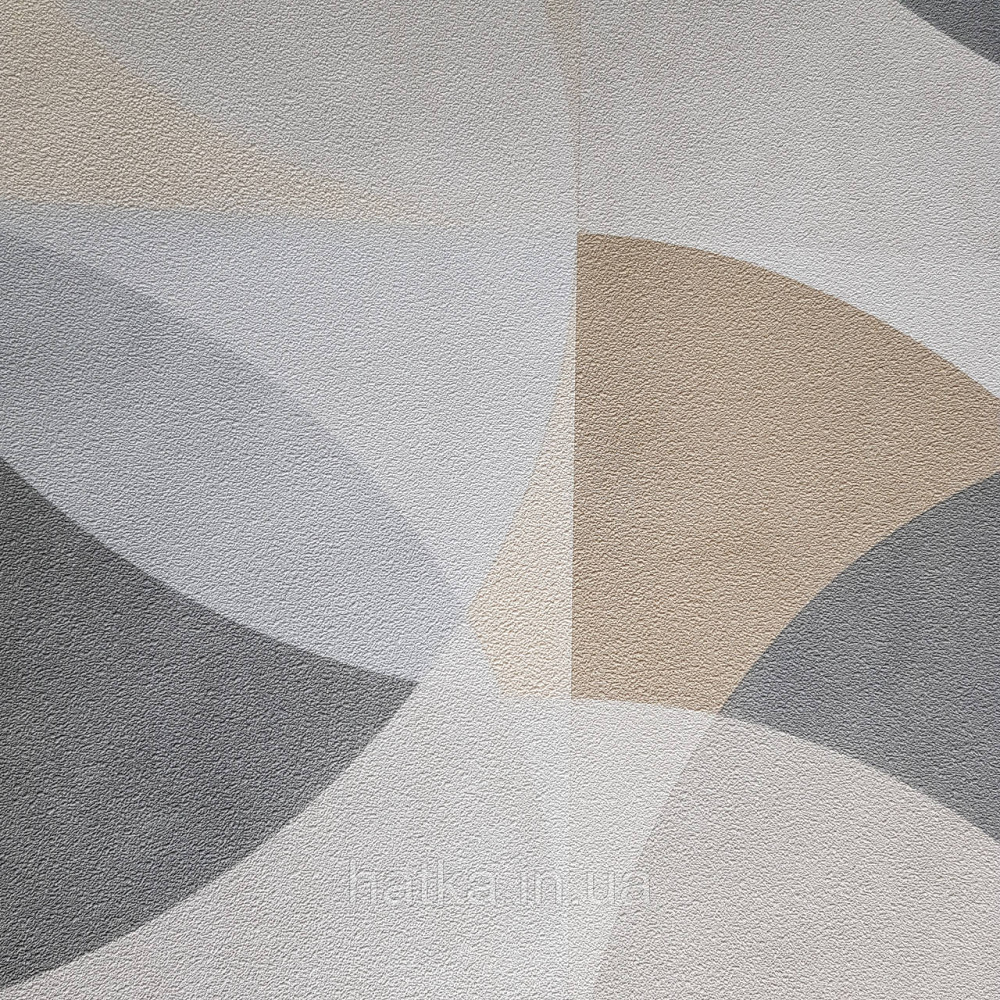 Шпалери метрові вінілові на флізелін дизайнерські Erismann Elle геометрія ромби кола сірий коричневий бежевий Київ - фото 2