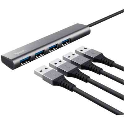 Концентратор Halyx Type-C to 4-Port USB-A 3.2 Grey Trust (24948_TRUST) Вінниця