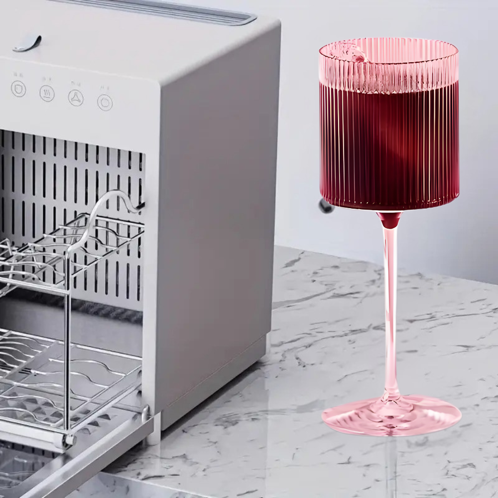 Бокал для вина 350 мл, 1 шт, многоразовый, пластиковый, прочный для вин и напитков прозрачно-розовый Каменец-Подольский - изображение 4