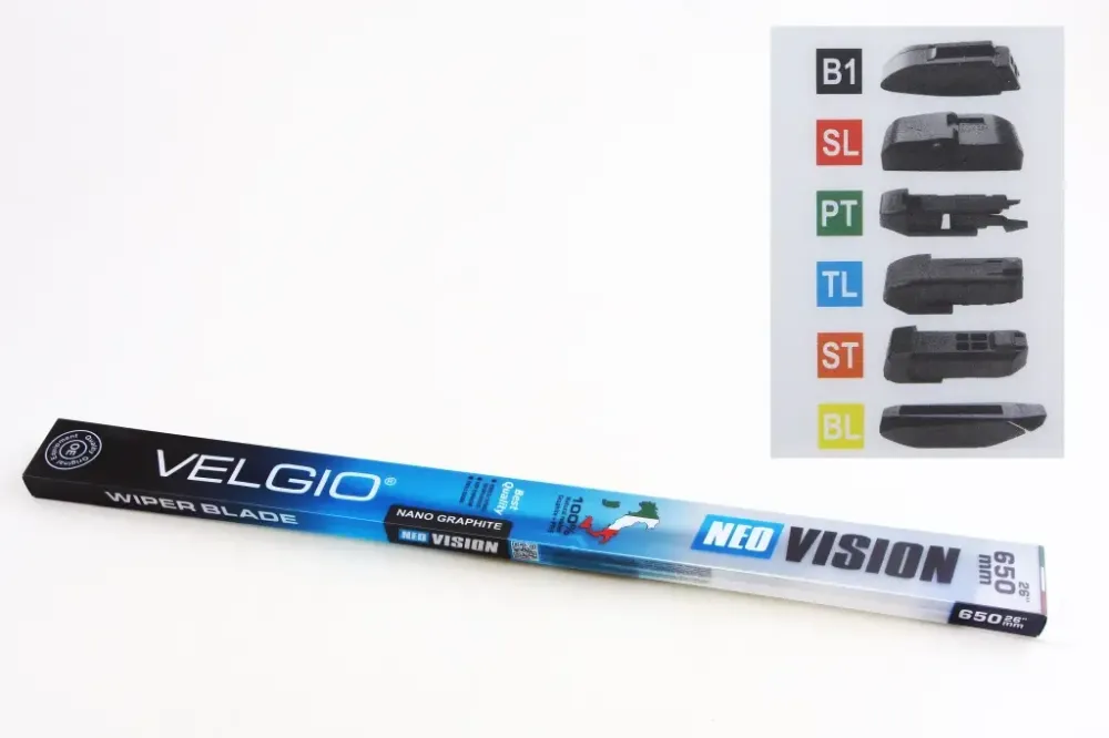 Щетка стеклоочистителя бескаркасная 65 см (26) Velgio Neo Vision (6 адаптеров) Винница - изображение 3