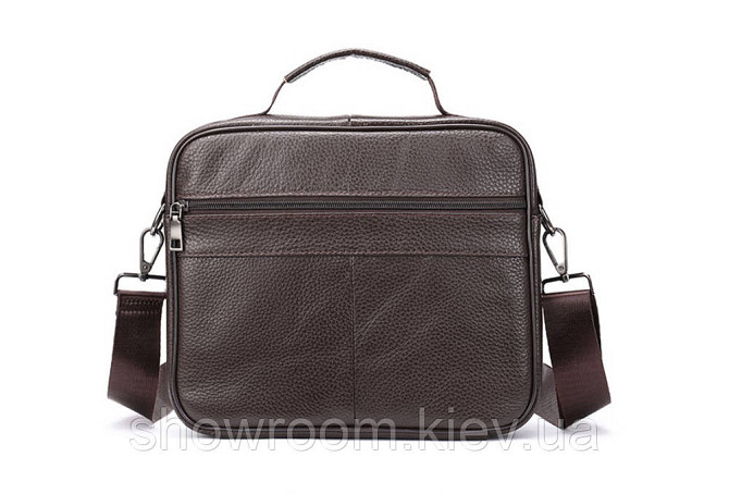 Мужская горизонтальная сумка Leather Collection (9916) коричневая Киев - изображение 2