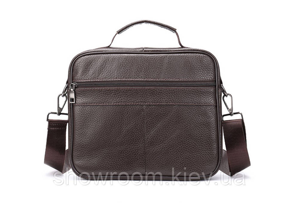 Чоловіча горизонтальна сумка Leather Collection (9916) коричнева Київ - фото 2