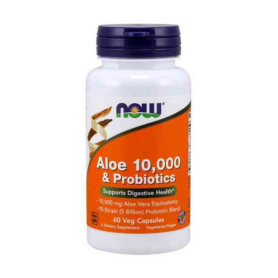 Aloe 10,000 & Probiotics (60 veg caps) Луцьк