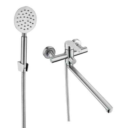 Смеситель для ванны WEZER EKO7-17 с душевым гарнитуром, сатин Киев