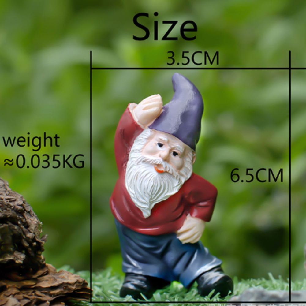 Фигурка Фитнес-гном 4.8 х 4.5 см для мини-сада Полистоун Червоний Одесса - изображение 1