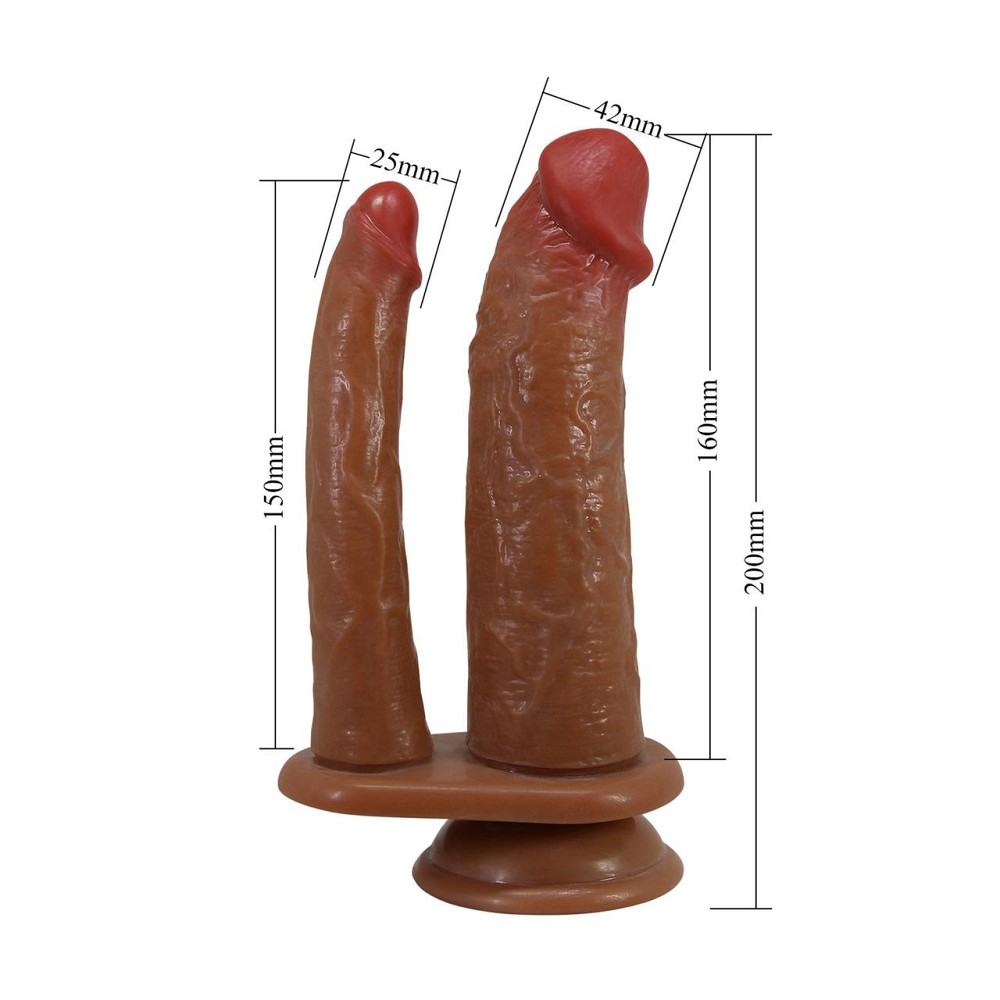 Подвійний фалоімітатор PRETTY LOVE - Goran, TPE, Waterproof Sex Aura Київ - фото 4