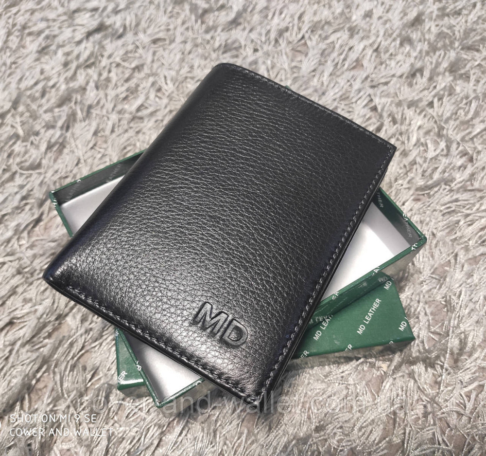 Мужской кожаный кошелек вертикального формата на магнитной фиксации MD 22-633 Киев - изображение 10