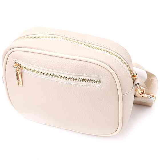 Элегантная женская сумка на каждый день из натуральной кожи Vintage 22904 Белый Киев