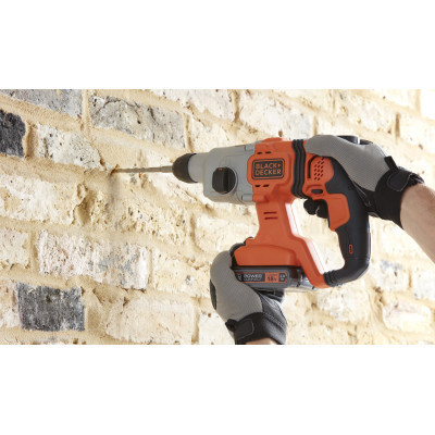 Перфоратор Black&Decker SDS-Plus,18 В, 2Ah, 1.2 Дж, 3 режима, сумка, 2.2 кг (BCD900D1S) Винница - изображение 12