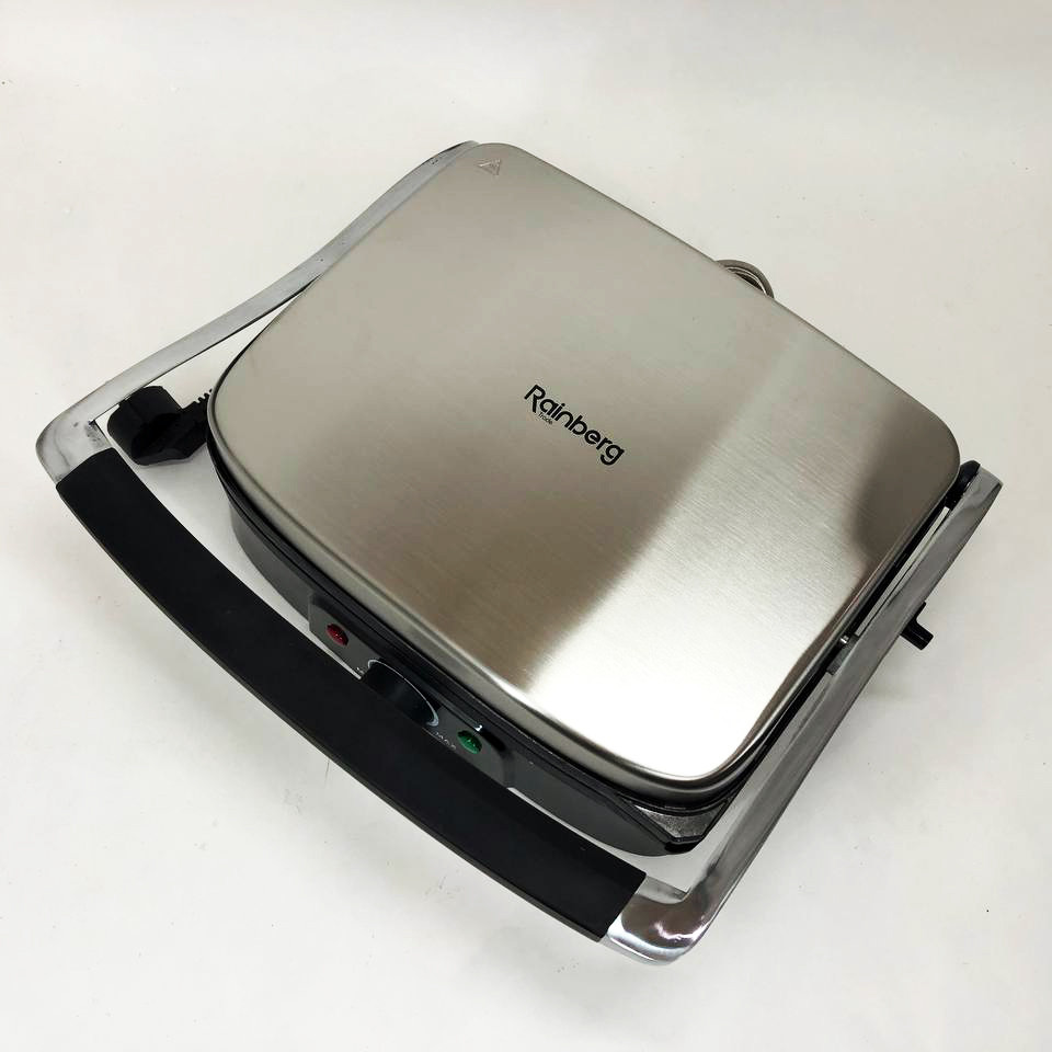 Електричний гриль для квартири Rainberg, Універсальний гриль для домашніх страв, Домашня бутербродниця VM-81 Львів - фото 8
