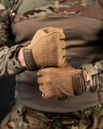 Літні рукавиці тактичні чоловічі койот Mechanix Fast Одеса - фото 4