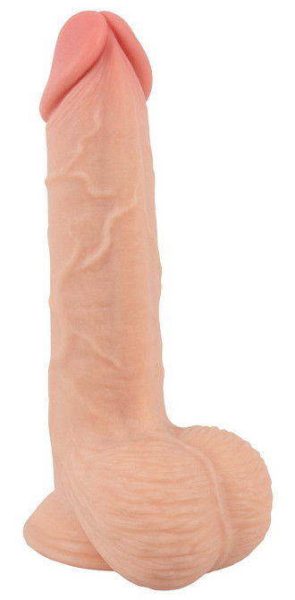 Фалоімітатор - Nature Skin Dildo With Movable Skin, 19 см Sex Aura Київ - фото 3