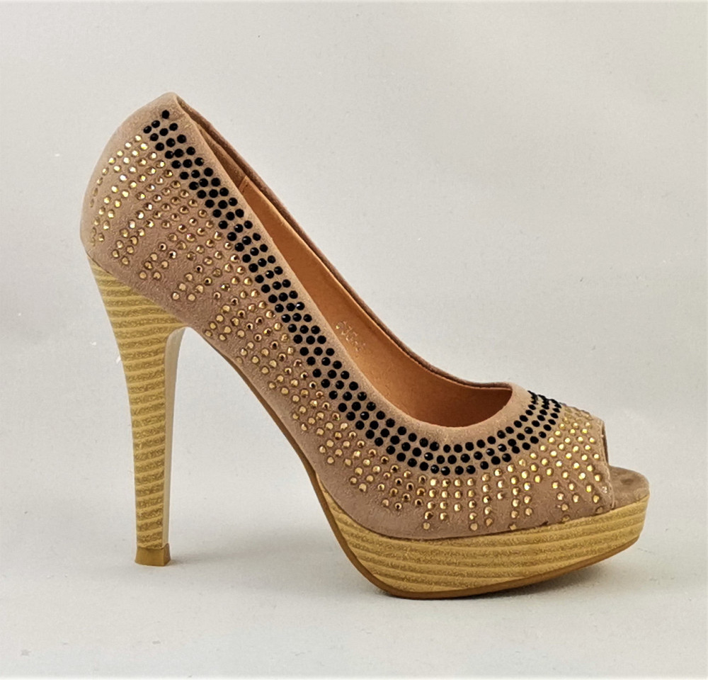 Жіночі Бежеві Туфлі на Каблуку Шпильке Замшеві Модельні (розміри: 36,37,38,39,40,41) — 35-7 Дніпро - фото 6