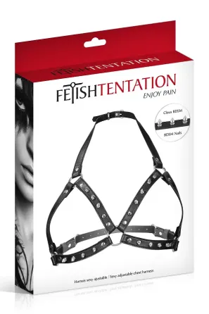 Портупея з металевими шипами Fetish Tentation Sexy Adjustable Chest Harness Львів