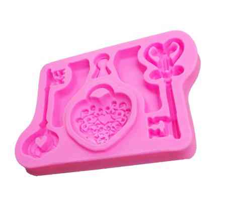 Молд силиконовый Ключи и замок 82 на 57 см розовый Киев