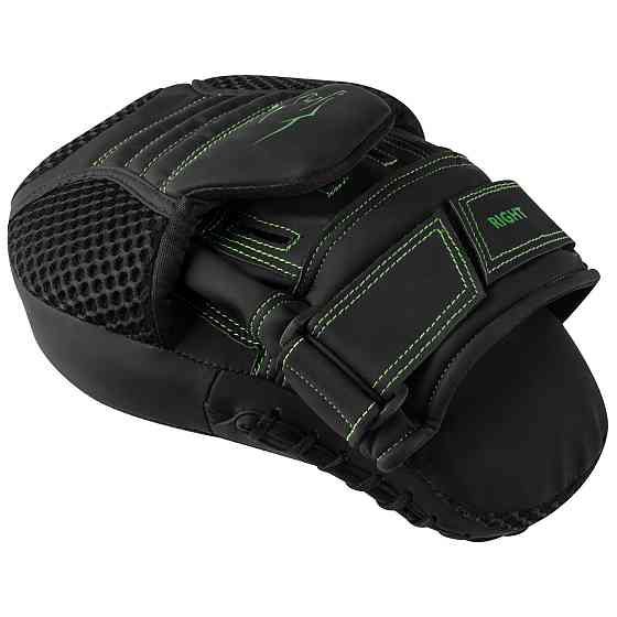 Лапи боксерські PowerPlay 3044 Pro Carbon Ultra Series Чорно-Зелений PU [пара] Кам'янське