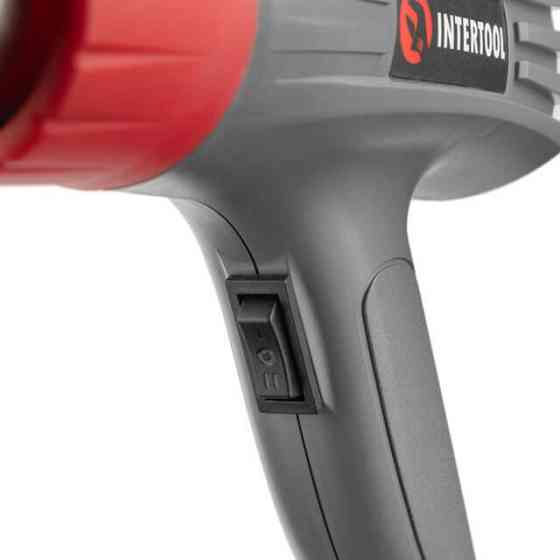 Фен будівельний INTERTOOL DT-2416, 2,0 кВт, 2 режими, 400-600 °C, 300-500 л/хв - фен для термообробки Львів