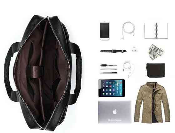 Сумка мужская под ноутбук Коричневая (Vintage) Киев