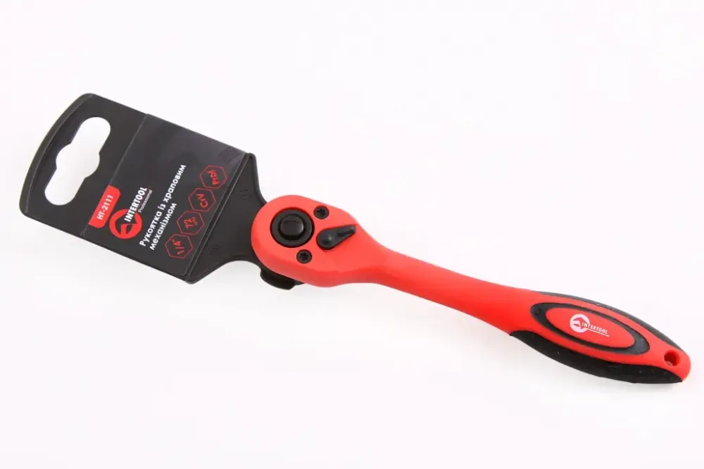 Ключ тертя 1/4 72 зуба Intertool Prof обрізаний Вінниця - фото 1