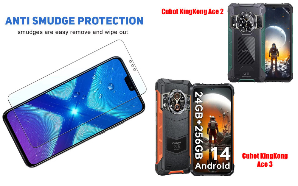 Защитное стекло NeoGlass для Cubot KingKong Ace 2, KingKong Ace 3 – ультрапрозрачное и устойчивое Киев - изображение 3