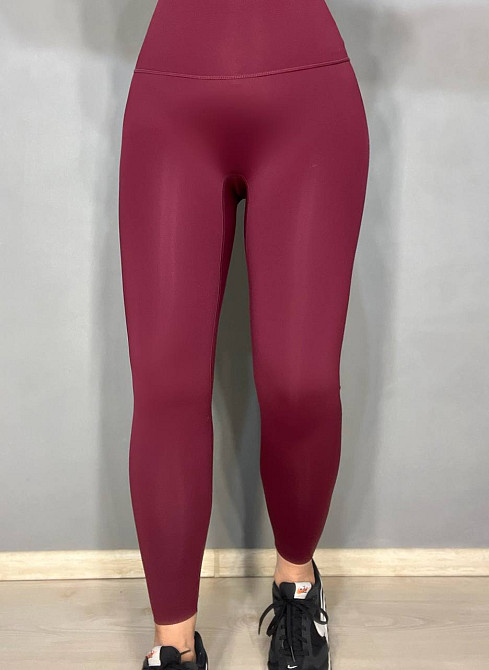 Лосины женские You are peri 24051 пояс с золотой надписью дайвинг утяжка пуш-ап тонкие бордовые, бордовый, XL Киев - изображение 20