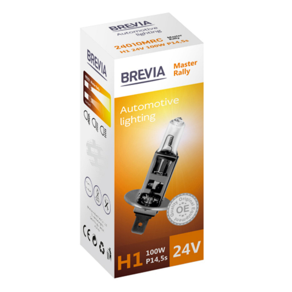 Галогенова лампа Brevia H1 24V 100W P14.5s Master Rally CP Киев - изображение 1