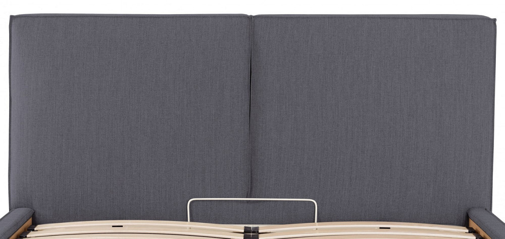 Ліжко Двоспальне Delhi Comfort 160 х 190 см Місті Dark Grey З підйомним механізмом та нішою для білизни Темно-сірий Дніпро - фото 10