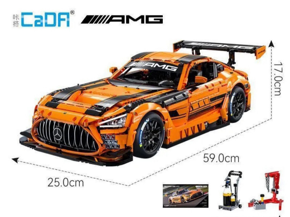 Конструктор CaDA Master Mercedes-AMG GT3 C64008W 1:8, 5466 деталей, гоночный автомобиль, механическая модель с LED и пневматикой Киев - изображение 3