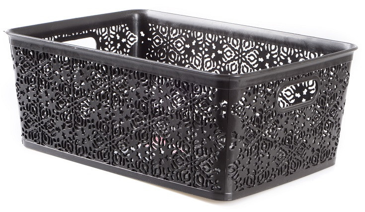 Кошик Violet House 0504 Ажур Dark Grey 14 л (7008673) Київ - фото 1