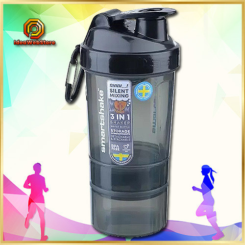 Шейкер спортивний для води та спортивного харчування SmartShake Original2GO 600ml Dark Gray Київ - фото 11