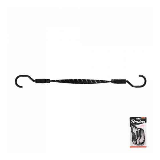 Гумка еластична FLAT BUNGEE CORD HOOK чорна 1,8 х 40см - 2 шт, у блістері, BCH5-18040BC-B Київ