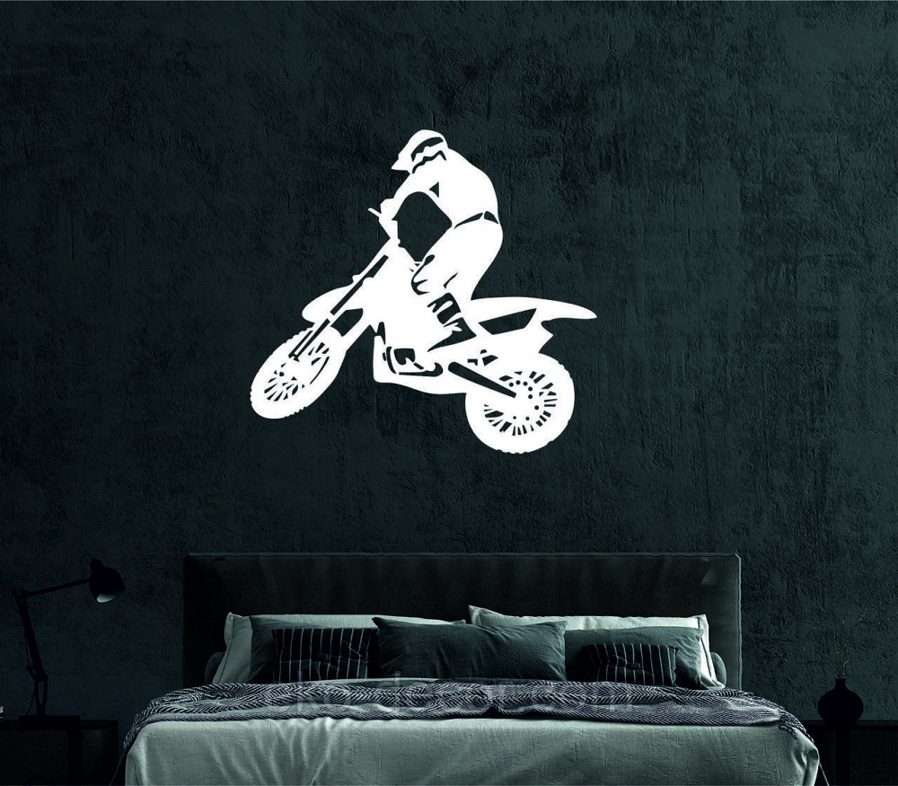 Декоративне настінне Панно «Мотоцикл» Декор на стіну 90*84 см, Білий Київ - фото 4