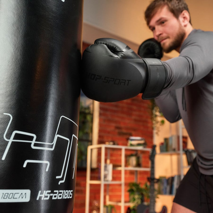 Боксерські рукавиці Hop-Sport HS-BG12 12oz чорні Київ - фото 2