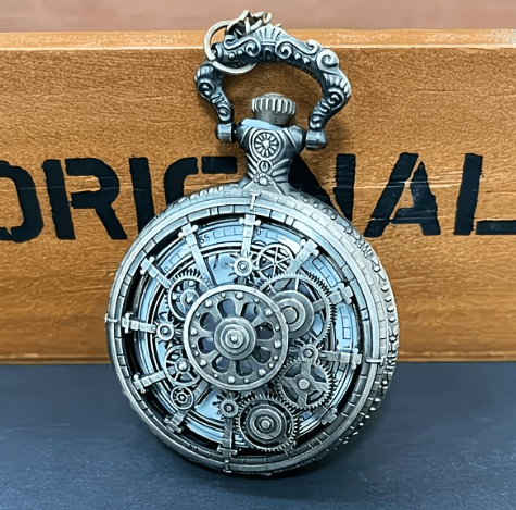 Годинник кишеньковий метал бронза vintage ретро під старовину з ланцюжком Тип3. 45х45х15 мм Київ