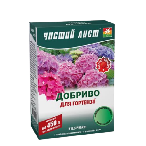 Добриво для гортензії мінеральне 300гр (кристал) Квітофор Чистий лист Житомир