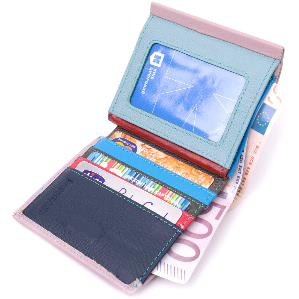 Кошелек для женщин среднего размера из натуральной кожи ST Leather 19495 Бежевый Киев - изображение 3