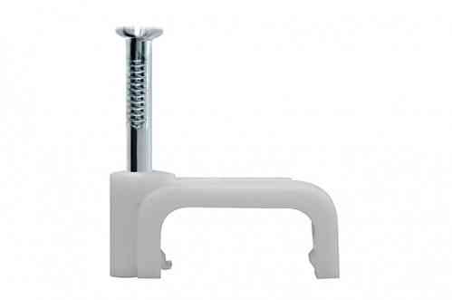 Кабельная клипса плоская 7мм (пач 100шт) APRO Ровно