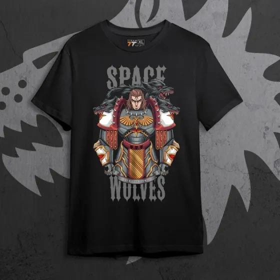Футболка чоловіча з  принтом WarHammer 40K Space Wolves Розмір 48 Anime0784 Дніпро