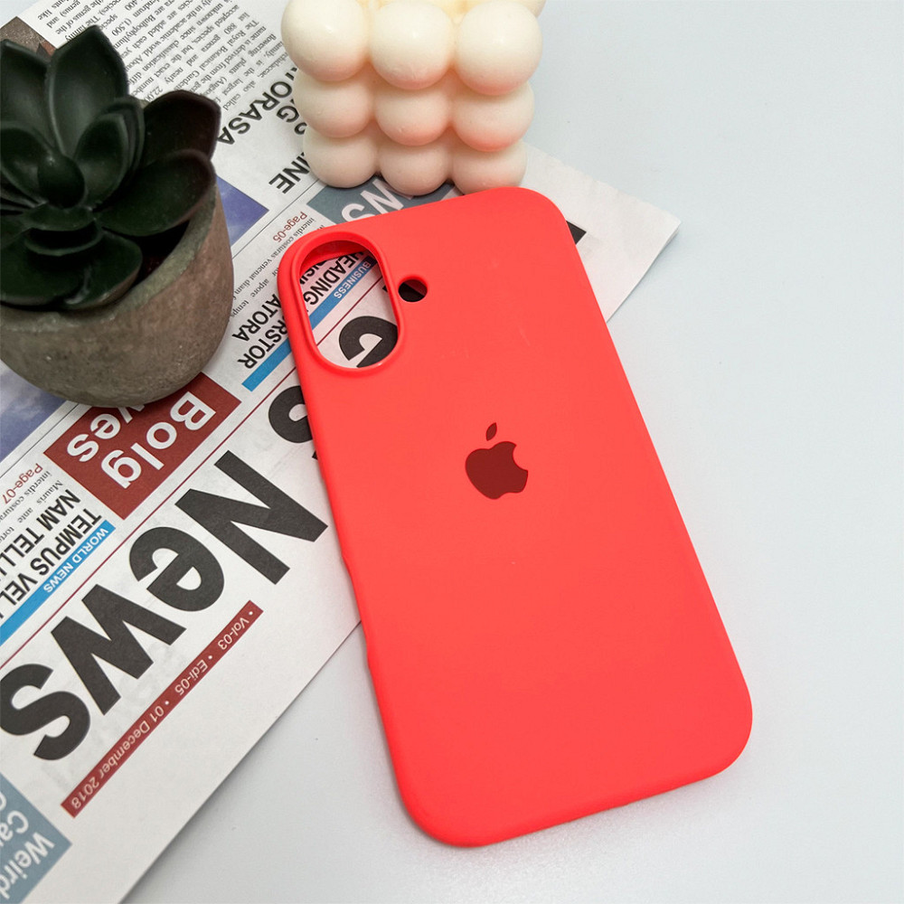 Чохол Silicone для Apple iPhone 16, Яскравий Червоний Київ - фото 3