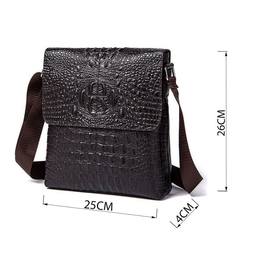 Сумка мужская вертикальная с тиснением под рептилию Vintage 14723 Коричневая Киев - изображение 3