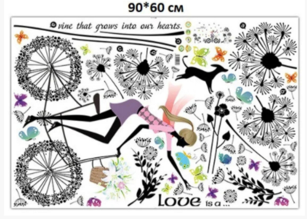 Виниловая наклейка на стену Одуванчики Киев - изображение 7