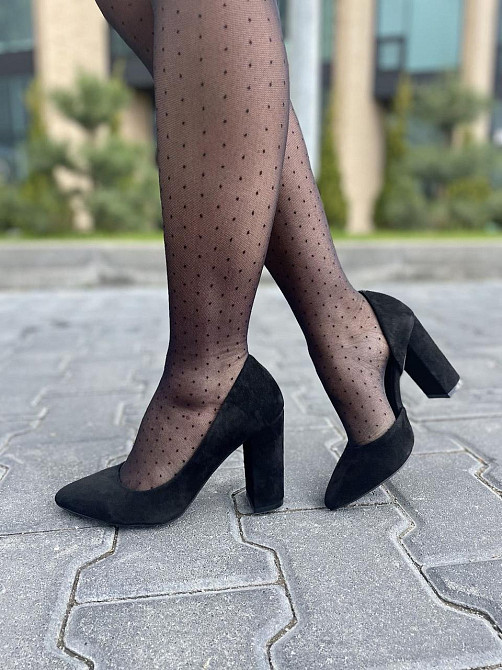 Туфлі жіночі SEE SEVEN чорні натуральна замша 36р. каблук 10 см (3537) Коломыя - изображение 5