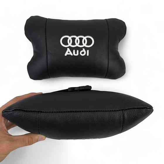 Дорожні подушки Audi / Ауді, Автомобільна подушка для шиї з лого, Подушка підголівник для подорожей SK-94 Львів