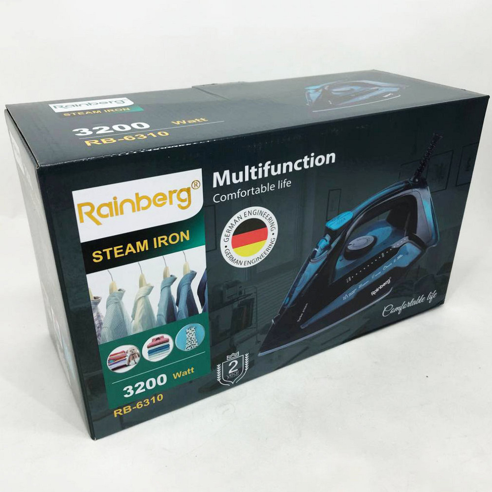 Утюг для различной одежды Rainberg RB-6310, Профессиональный утюг для глажки Домашний с паром AY-65 Львов - изображение 9