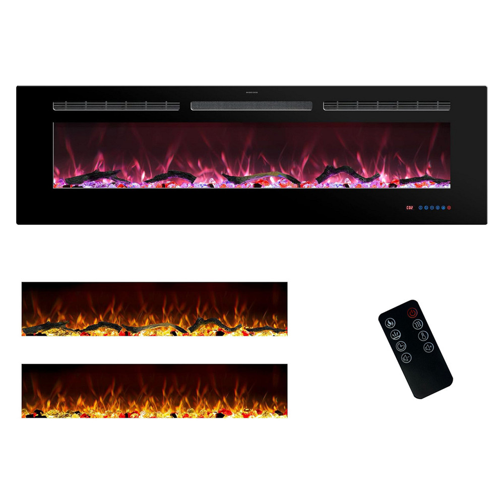 Электрокамин с обогревом Royal Galaxy 60 RS со звуком, россыпными дровами, кристаллами, цветами плам Львов - изображение 1